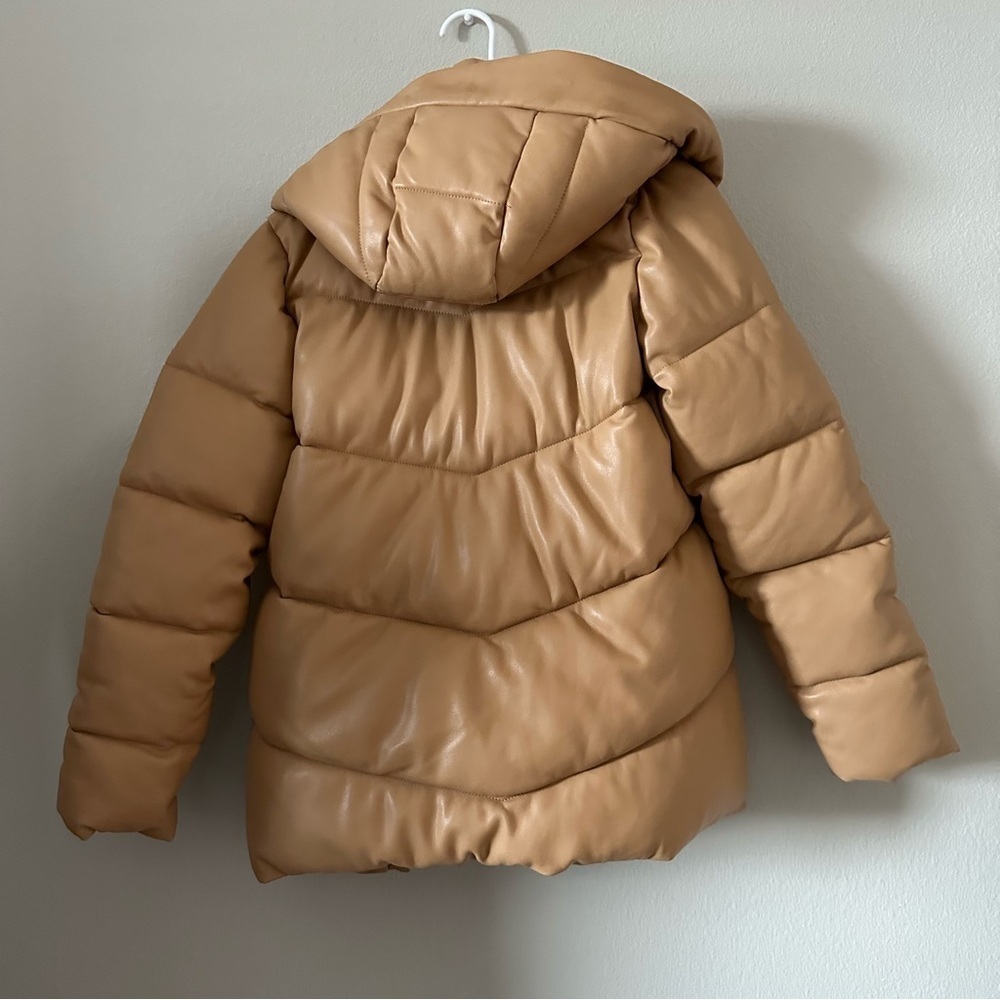 Abercrombie & fitch ultra mid-length vegan leather woman’s puff jacket - Picture 8 of 10